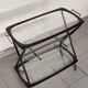 Cesare Lacca 1950 Italian Bar Cart with Brass Wheels