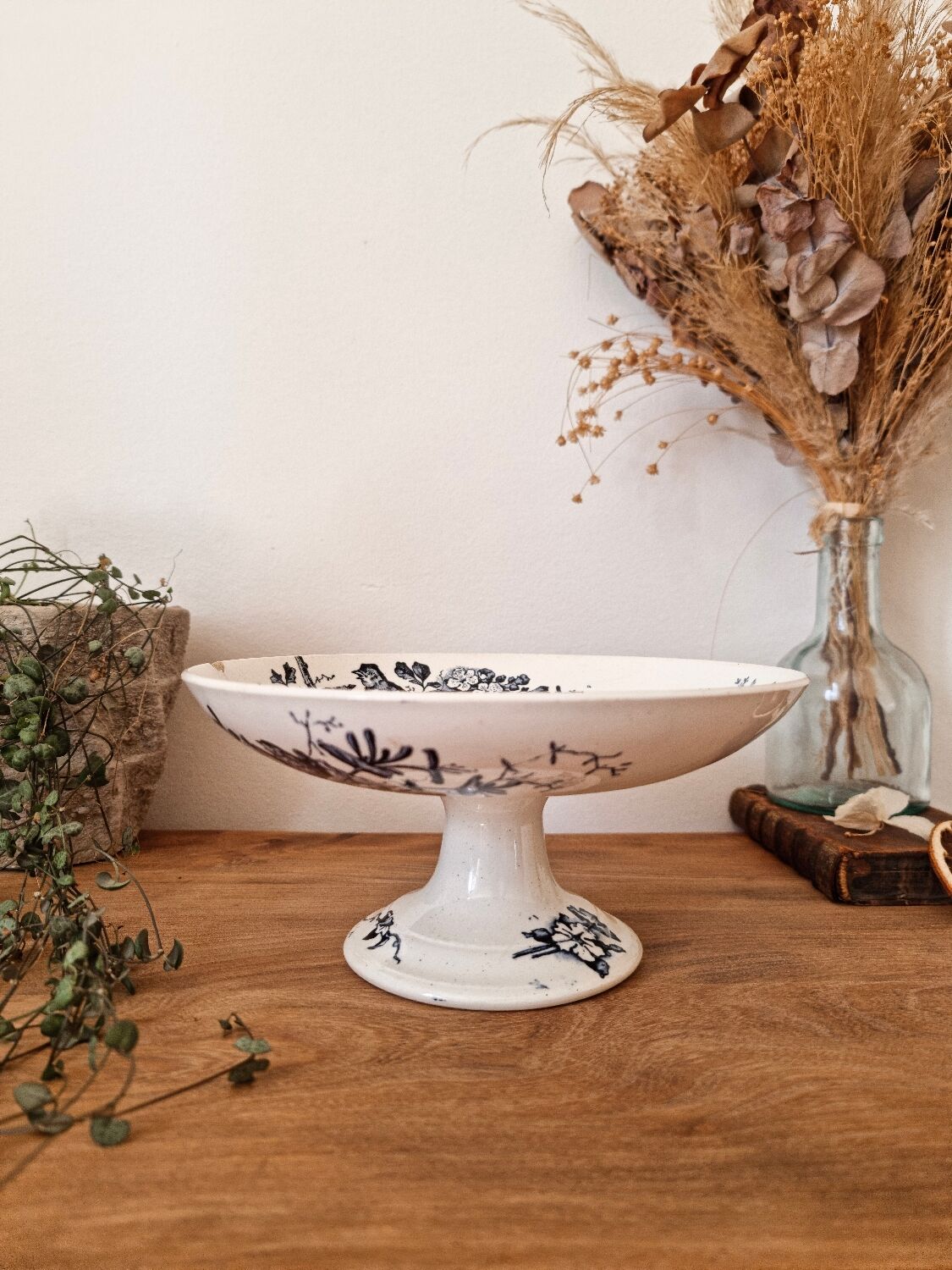 E.Bourgeois iron earth compote bowl