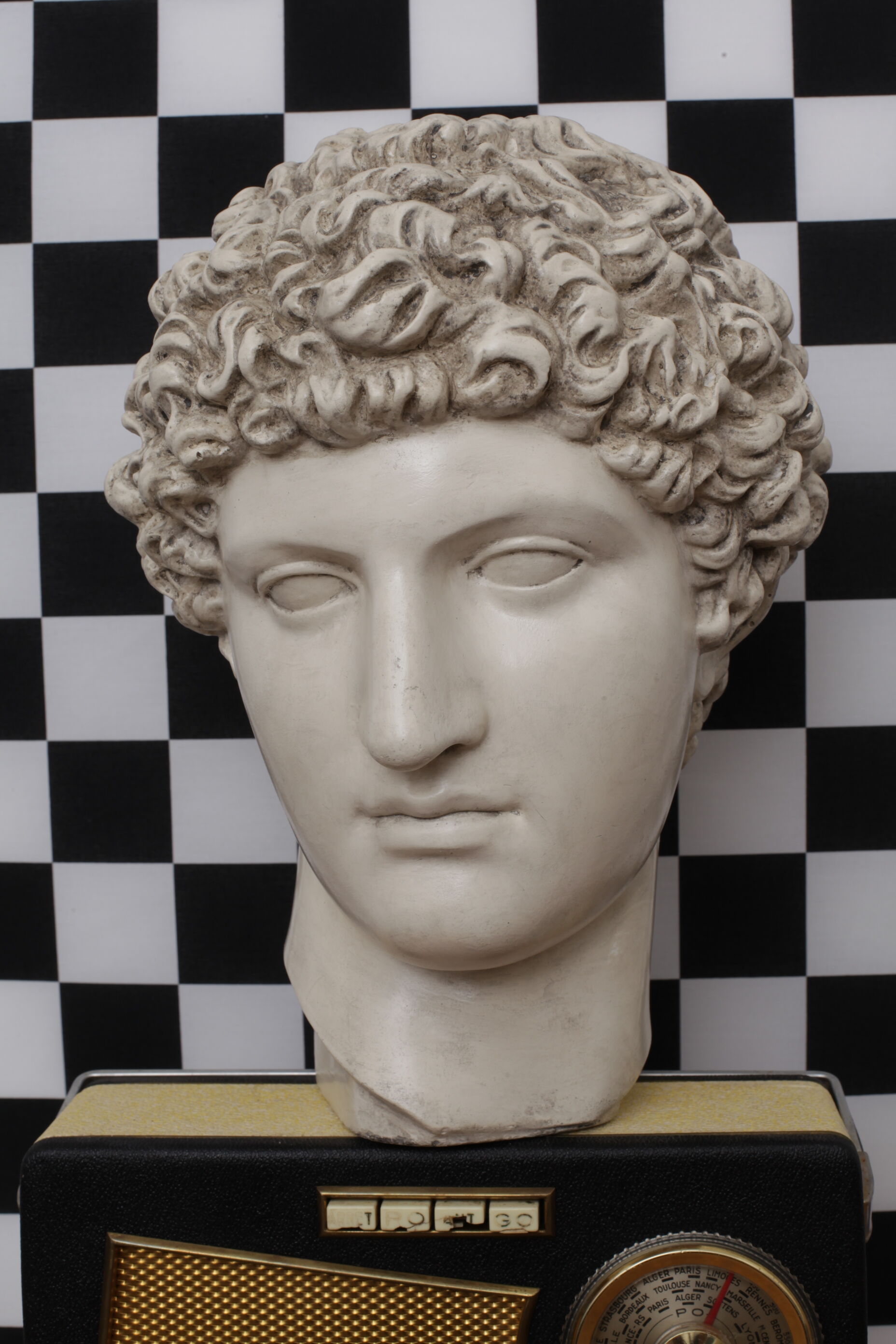 Greek head in waxed ivory plaster