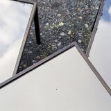 Three small tables in brass and mirrored glass vintage 1960s Italy