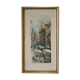 Lithograph gilded frame Paris place du Tertre vintage