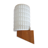 Wall light vintage teak philips opaline