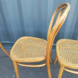 6 chaises cannées ancien bistrot vintage