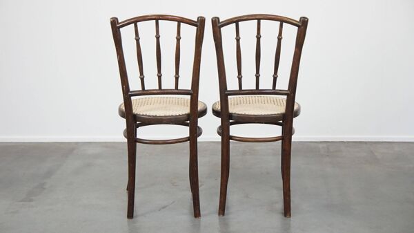 Lot de 2 chaises de bistrot originales vintage Thonet