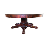 Napoleon III dining table in mahogany and 19th century veneer