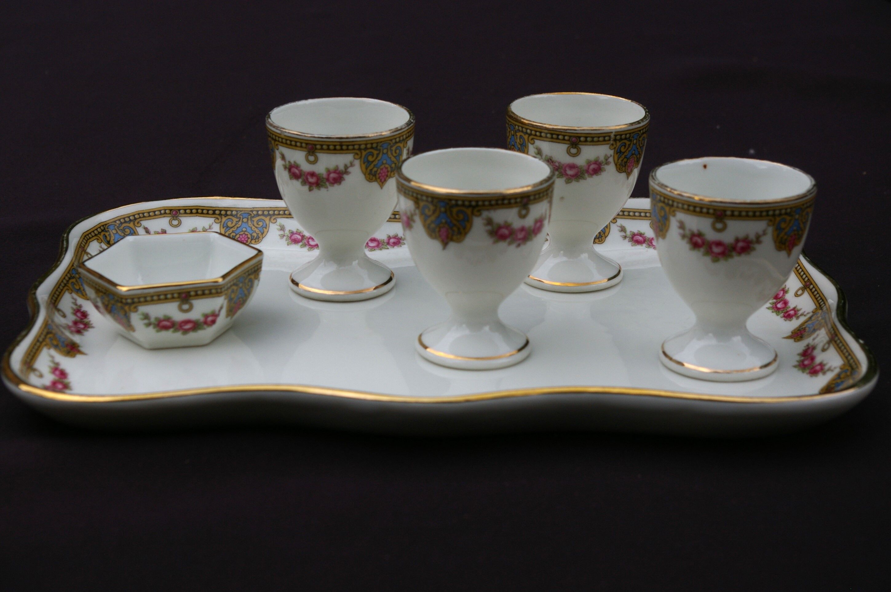 Egg service in Limoges porcelain