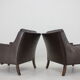 1970s pair of leather armchairs,denmark
