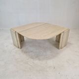 Italian travertine coffee table, 1980's