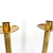 Pair of Scandinavian brass candlesticks Ivar Ålenius Björk for Ystad Metall 1960