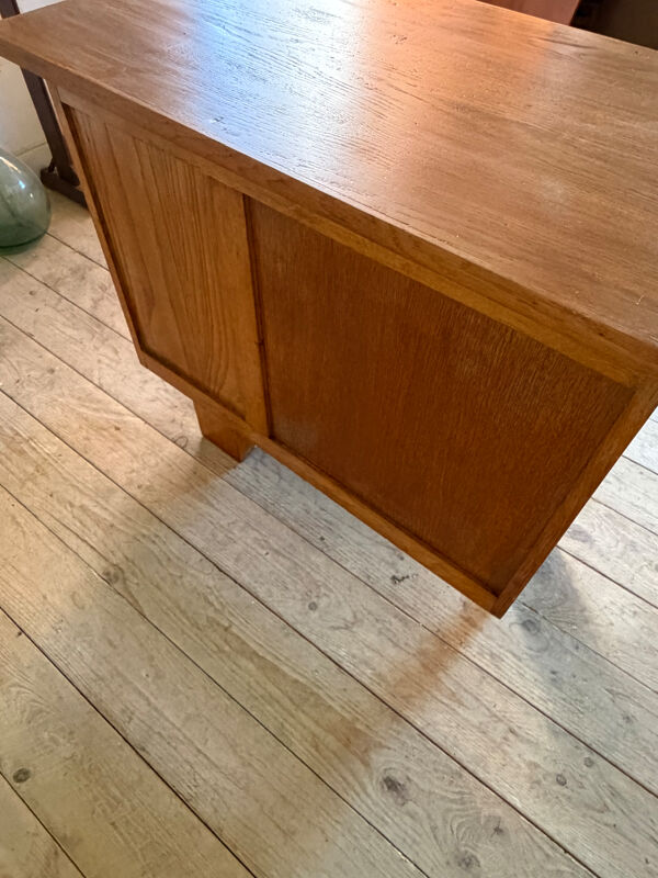 Bureau vintage en chêne demi-ministre
