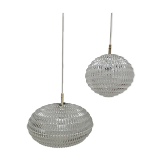 Pair of "diamond" suspensions by Aloys F. Gangkofner for Erco, 60s