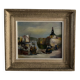 Oil on panel mid-20th century Breton landscape Concarneau