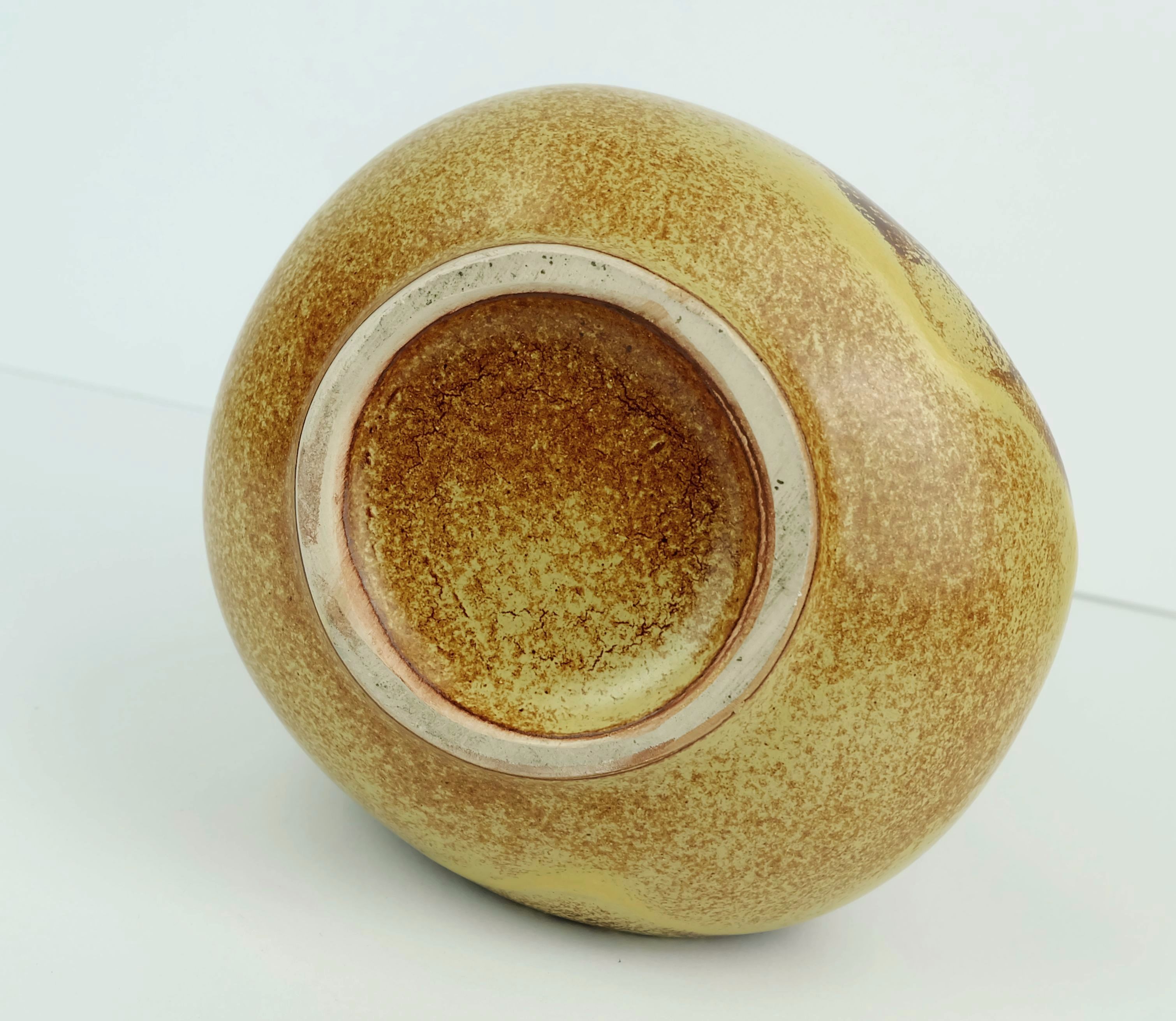 Vase Bertoncello Italie en céramique Roberto Rigan Années 1970
