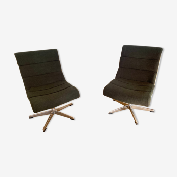 Paire de fauteuils Space age