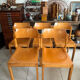 5 vintage stackable chairs — Rainer Schell Schlapp Möbel 1960s