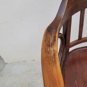 Office chair signed Baumann bistro style curved wood - 1930s