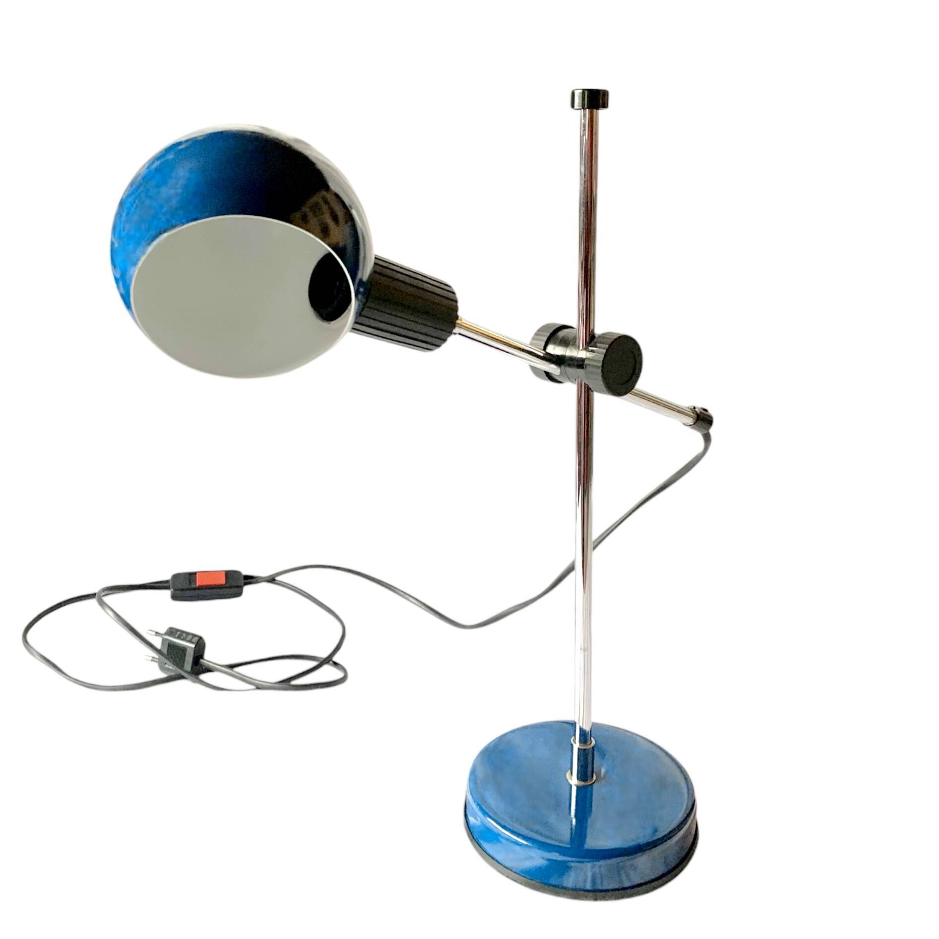 Lampe de bureau Eyeball bleue Veneta Lumi