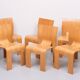 6 Gijs Bakker Strip Chairs for castelyn 1970s
