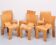 6 Gijs Bakker Strip Chairs for castelyn 1970s