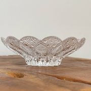 Lausitzer Glaswerke, East German (GDR) Crystal Glass Serving Bowl, Medea Design by R. Koschnick