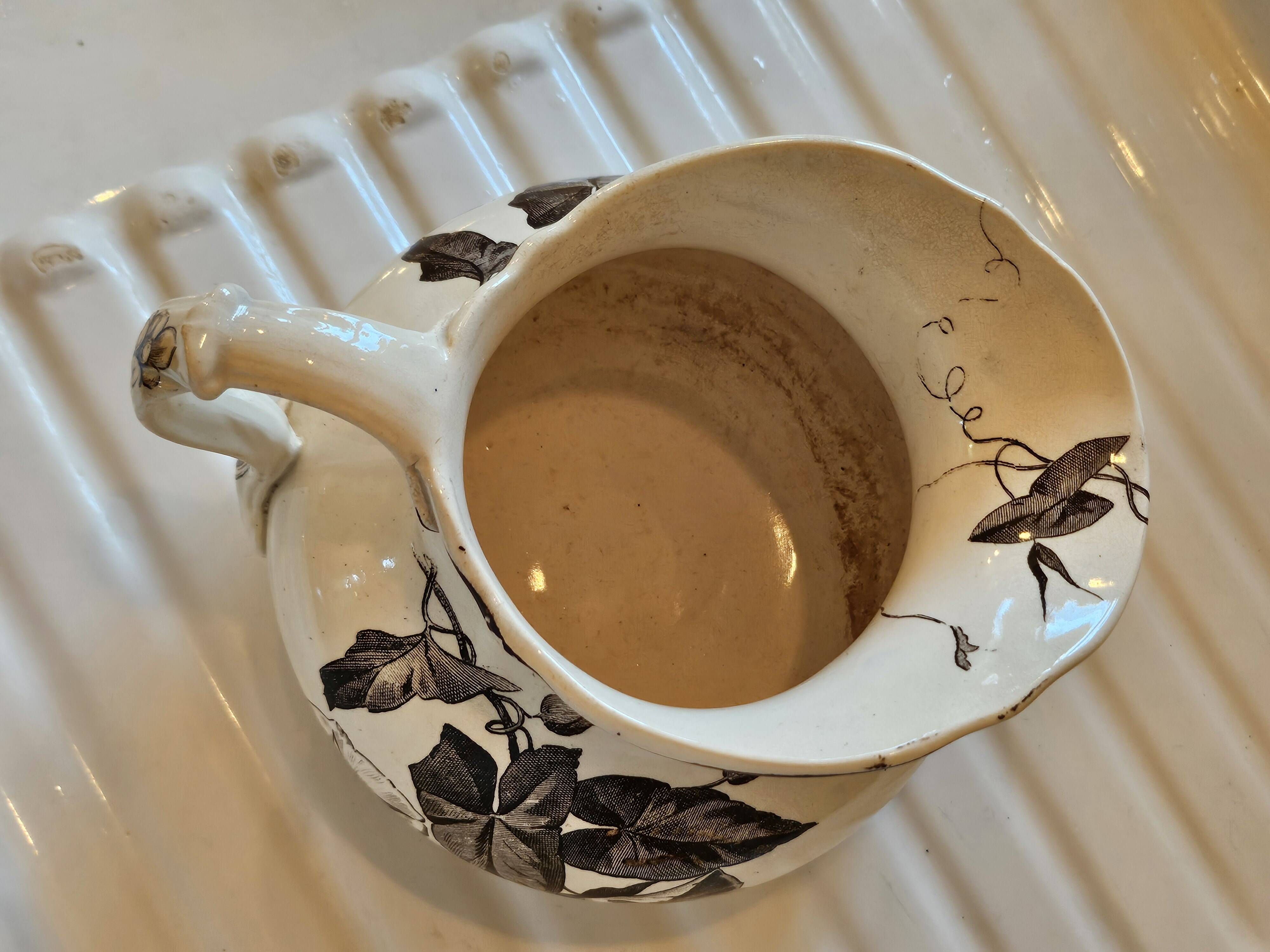 Art Nouveau toilet jug in earthenware "Volubilis"
