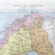 Carte ancienne  Scandinavie Norvège Suède Finlande 43x43cm de 1950