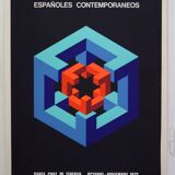 Poster of the Exhibition of Multiple and Contemporary Graphic Arts of Santa-Cruz de Tenerife in 1972
