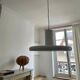 Vintage Lita pendant light in white metal France 1970