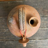 Gargoulette Jug Ball Antique Terracotta Chiseled Vintage #D616