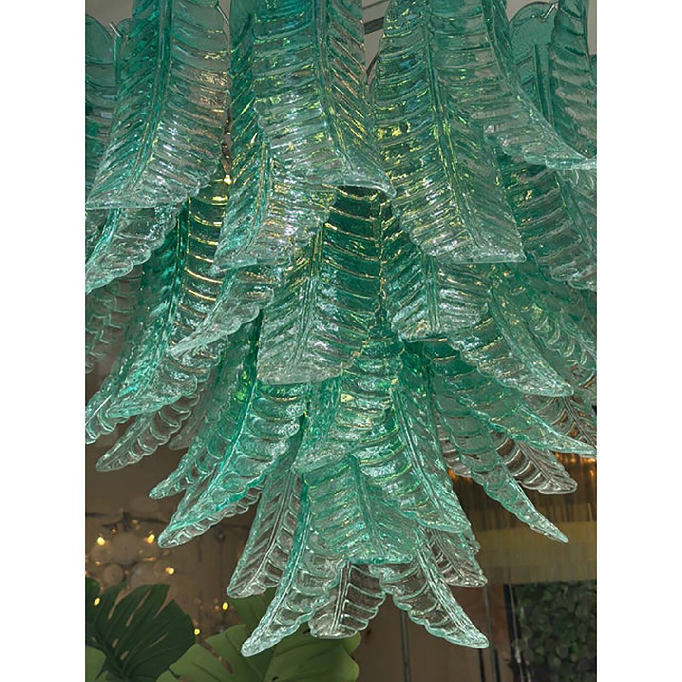 Contemporary Scenographic Green “Felci” Chandelier