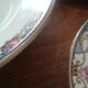 9 assiettes à  dessert et assiette à talon . sarreguemines,decirs de fleurs