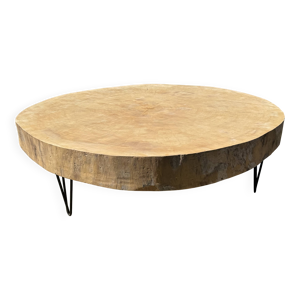 Table basse en bois massif - monobloc