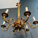 Bronze chandelier in Louis XVI style with 6 arms.