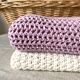 Couverture crochet lilas 192x66