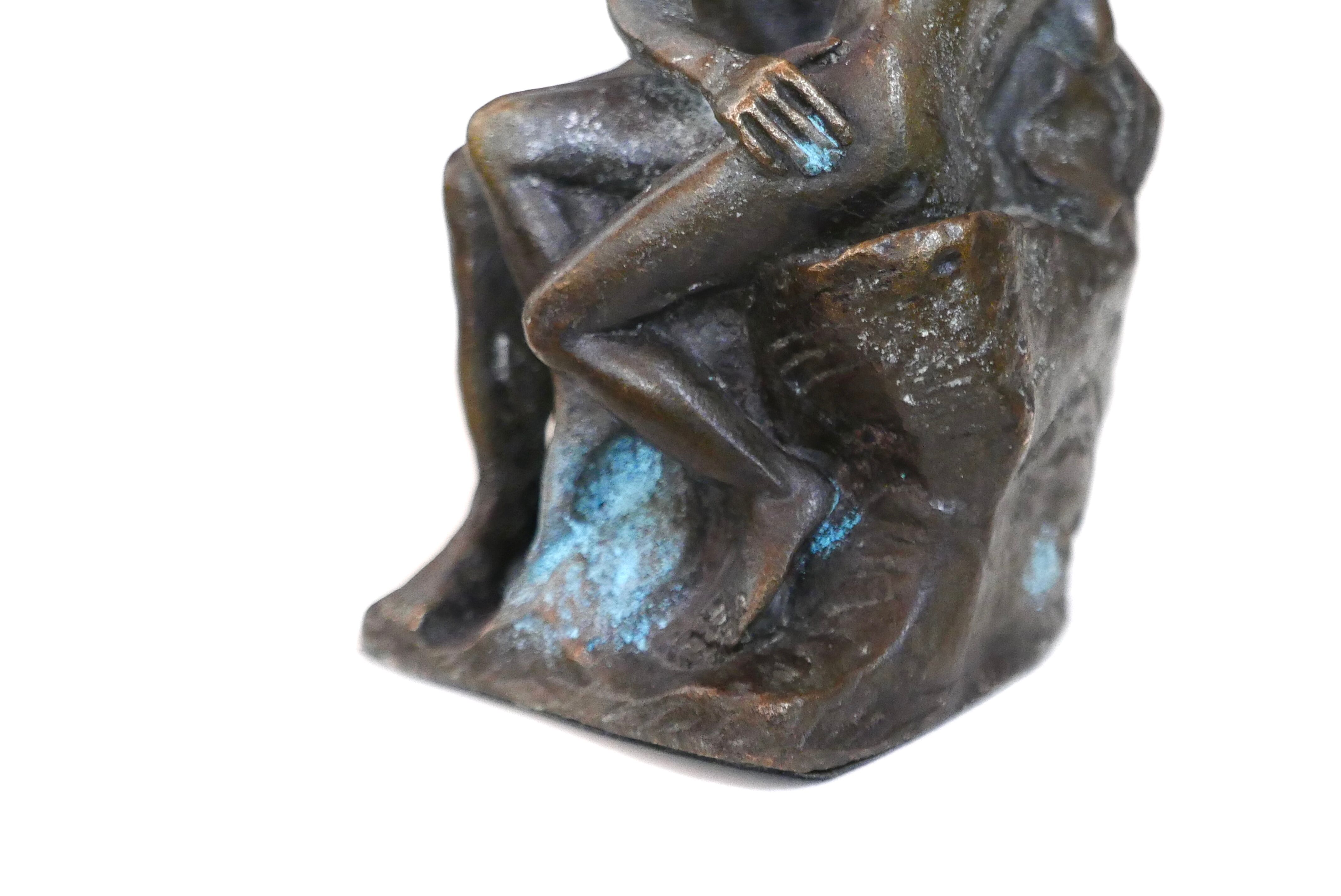 Presse papier le baiser de rodin en bronze