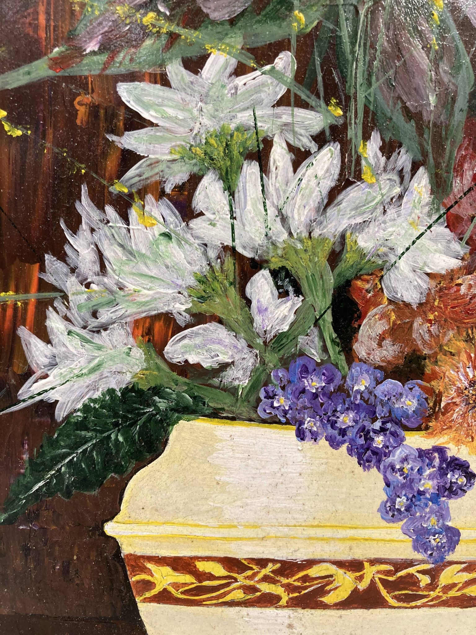 Peinture bouquet vintage