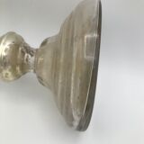 Candlestick in mercurized glass eglomized XlXth 28 cm