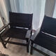 Pair of vintage "safari" style armchairs published by Hyllinge Møbler.