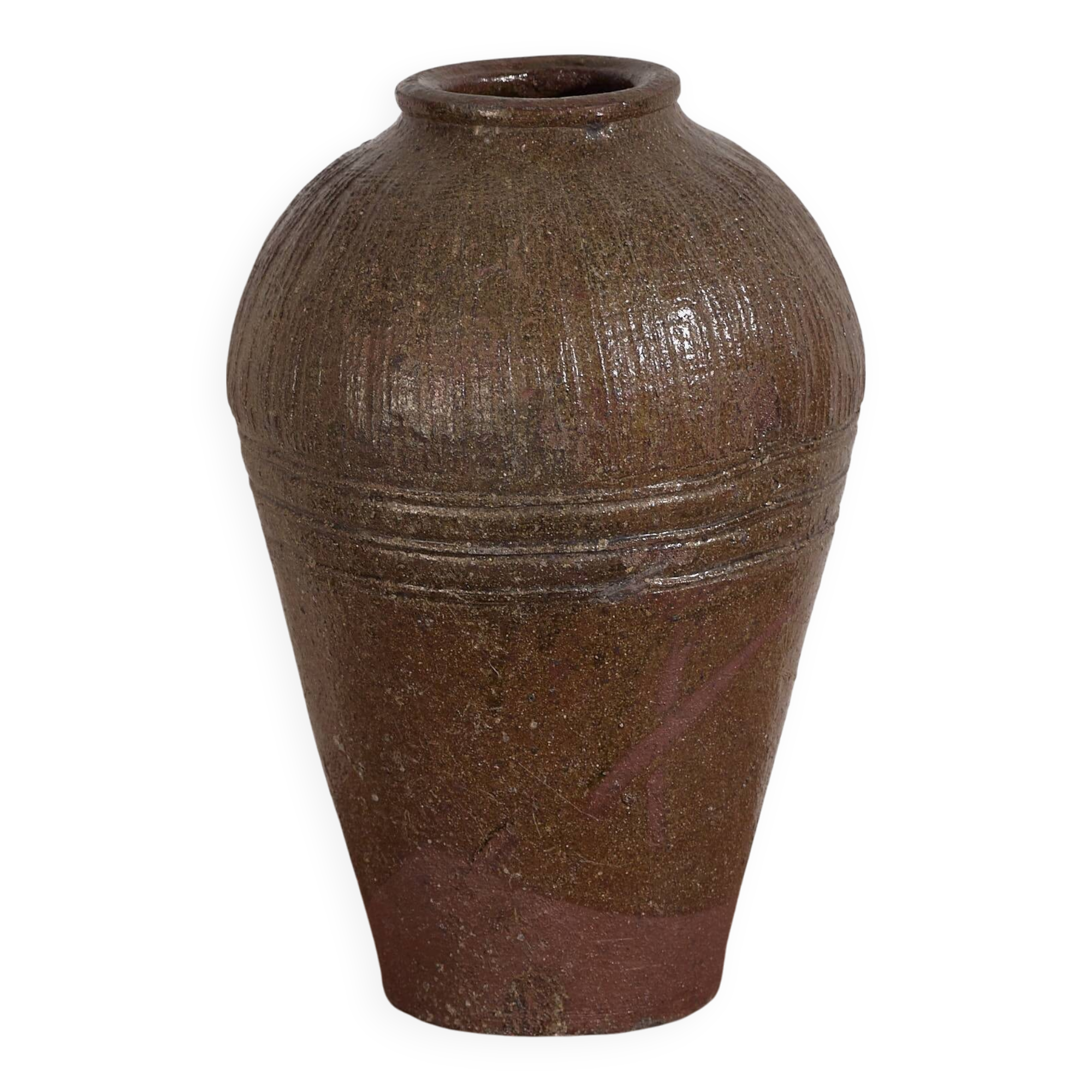 Antique Chinese ceramic vase in dark tones (c.1900)