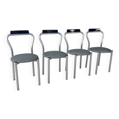 Ensemble de 4 chaises de salle à manger par Calligaris Italie, 1980