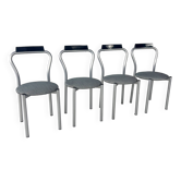 Ensemble de 4 chaises de salle à manger par Calligaris Italie, 1980