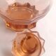 Pink glass carafe-art deco style-star stopper