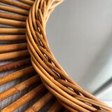 Rattan sun mirror