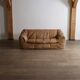 Ligne Roset Sloop sofa by Michel Ducaroy in cognac leather, 1970s