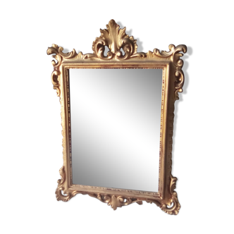 Italian mirror baroque style 50/60 years 35x24cm