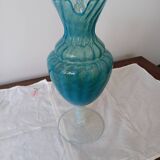 Blue opaline pitcher