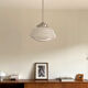 White opaline ceiling hanging aluminum rod 1950,1960