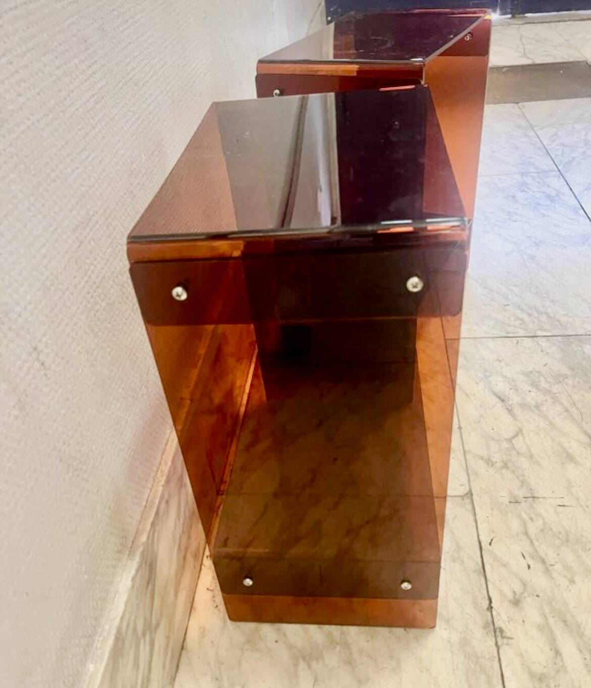 Pair of Roche Bobois bedside tables or sofa ends