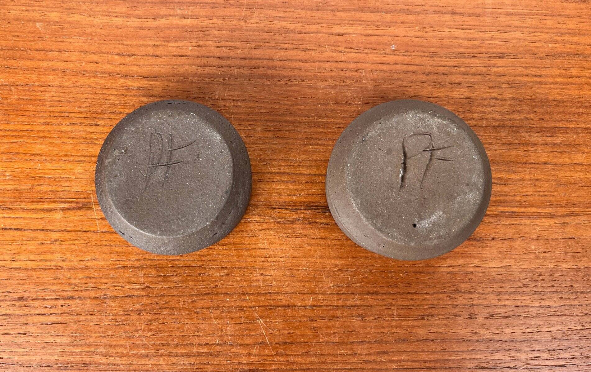 Small modern Danish studio pottery bowls from the mid-century, 1960s, set of 2.