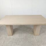 Vintage travertine dining table, 1970s